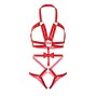 LEG AVENUE - KINK - ARNÊS COM O-RING ESTUDADO TEDDY TAMANHO L - VERMELHO