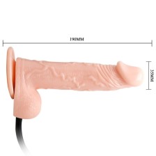 DANÇA - DILDO INFLÁVEL REALISTA COM VENTOSA 15 CM