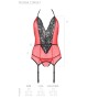 PASSION - CORSETTO PEONIA LINEA EROTICA ROSSO L/XL