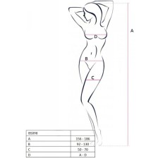 PASSION - FEMME BS047 BODYSTOCKING BLANC TAILLE UNIQUE