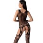 PASSION - BS099 BODYSTOCKING NERO TAGLIA UNICA