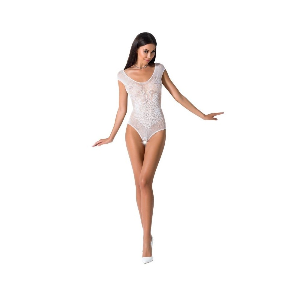 PASSION - FEMME BS064 BODYSTOCKING BLANC TAILLE UNIQUE