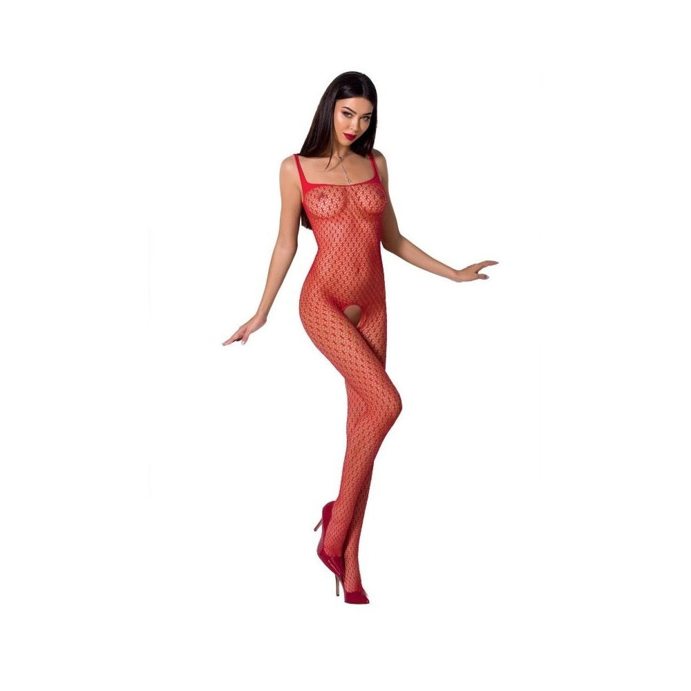 PASSION - FEMME BS071 BODYSTOCKING ROUGE TAILLE UNIQUE