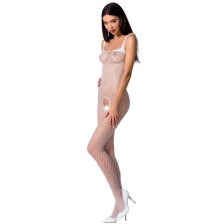 PASSION - WOMAN BS071 WEISSER BODYSTOCKING, EINE GRÖSSE