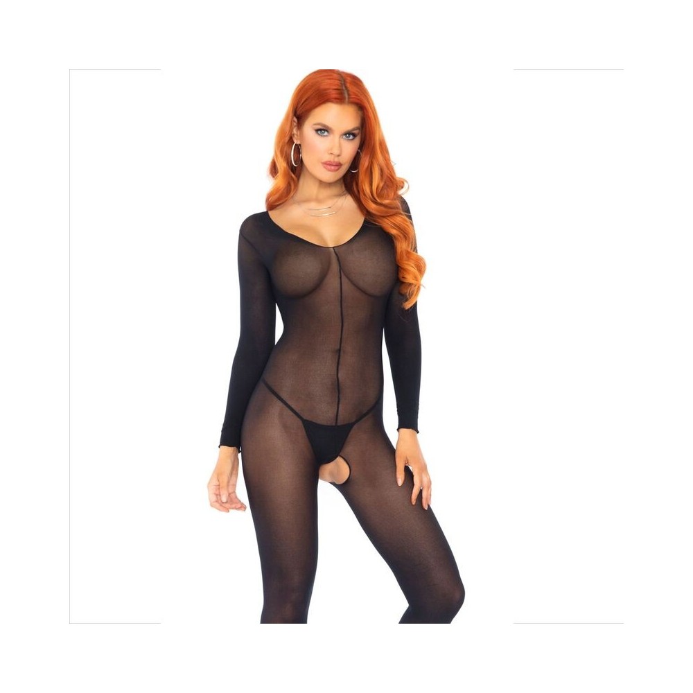 LEG AVENUE - BODYSTOCKING MANCHES LONGUES NOIR