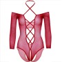 LEG AVENUE - BODY CROTHLESS COM VERMELHO BRILHANTE