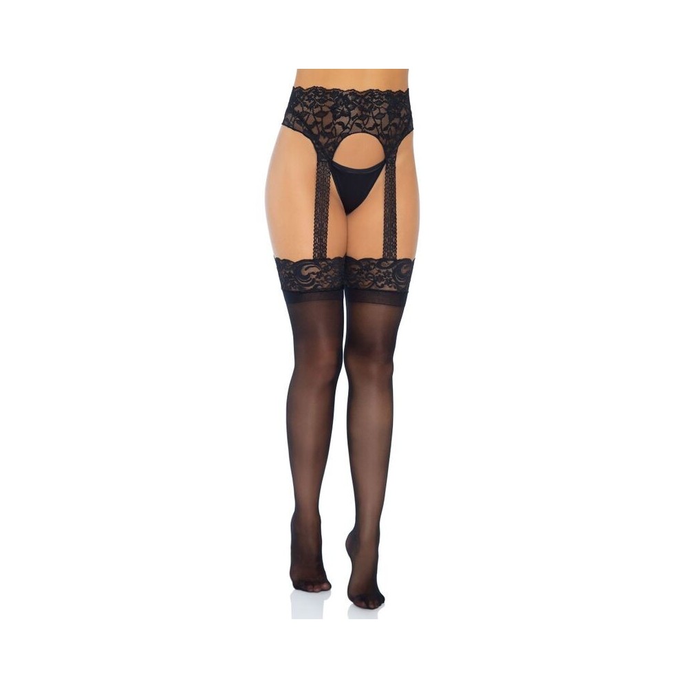 LEG AVENUE - BAS JARRETELLES OPAQUE TAILLE UNIQUE