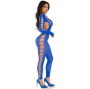 LEG AVENUE - BODYSTOCKING ALLA CAVIGLIA BLU REALE