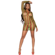 LEG AVENUE - RASTA MINI VESTIDO TAMANHO ÚNICO