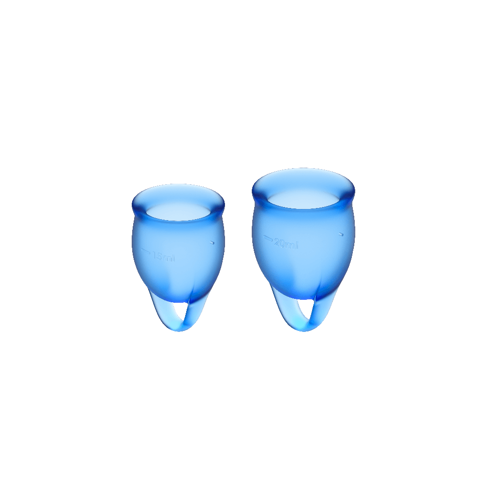 SATISFYER - COUPE MENSTRUELLE FEEL CONFIDENT BLEU FONCÉ 15 + 20 ML