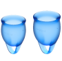 SATISFYER - FEEL CONFIDENT MENSTRUAL CUP DUNKELBLAU 15 + 20 ML