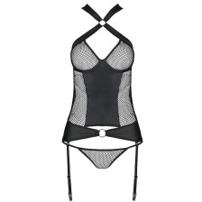 PASSION - AMANDA CORSET EN CUIR ÉCOLOGIQUE S/M