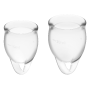 SATISFYER - COUPE MENSTRUELLE FEEL CONFIDENT TRANSPARENTE 15 + 20 ML