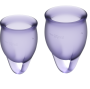 SATISFYER - FEEL CONFIDENT MENSTRUAL CUP PURPLE 15 + 20 ML