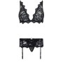LIVCO CORSETTI FASHION - BELITA LC 90231 BH + HÖSCHE + STRUMPFGÜRTEL SCHWARZ L/XL