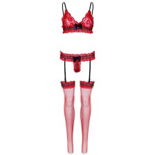 LEG AVENUE - ENSEMBLE TROIS PIÈCES TAILLE UNIQUE - ROUGE