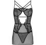 LIVCO CORSETTI FASHION - CAMISA BARIRIN LC 90633 + CALCINHA PRETA L/XL
