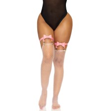 LEG AVENUE - VEGAN LEATHER TIGH HIGH GARTER ONE SIZE - PINK