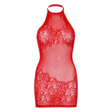 LEG AVENUE - MINI VESTIDO DE STRAS HALTER TAMANHO ÚNICO - VERMELHO