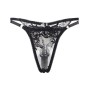SUBBLIME - SET 3 PEZZI REGGISENO + PERIZOMA + GIARRETTIERA STAMPA FLOREALE NERO S/M