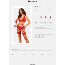 OBSESSIVE - LACELOVE SET DREI STÜCK ROT M/L