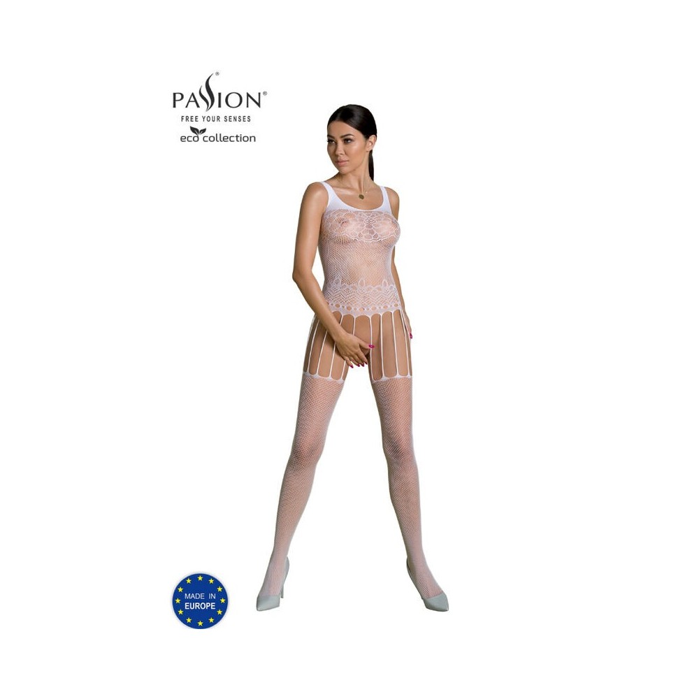 PASSION - BODYSTOCKING ECO COLLECTION ECO BS001 BLANC