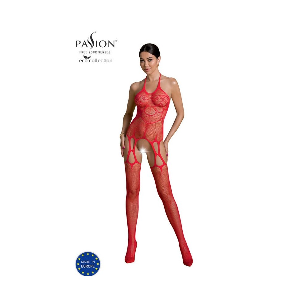 PASSION - BODYSTOCKING ECO COLLECTION ECO BS002 ROUGE