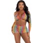 LEG AVENUE - CONJUNTO DE TRÊS PEÇAS MULTICOLOR