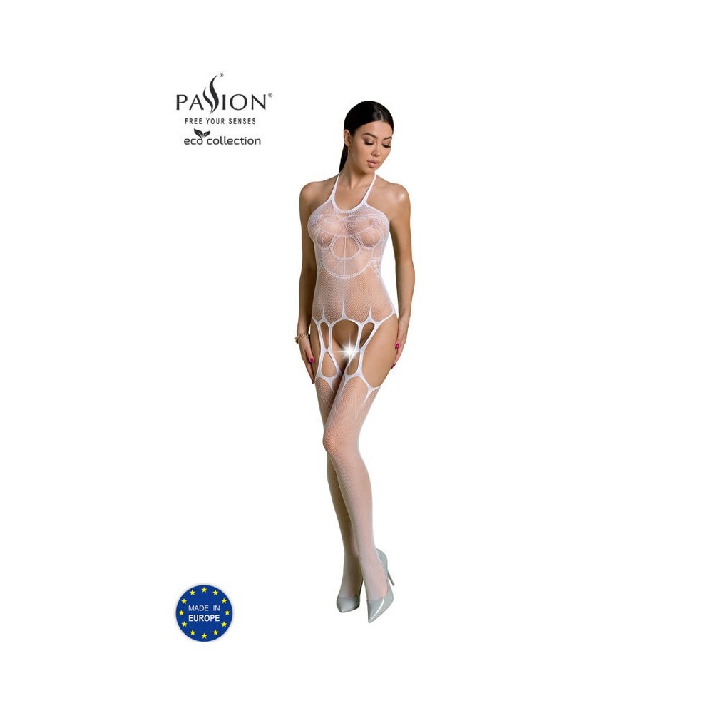 PASSION - BODYSTOCKING ECO COLLECTION ECO BS002 BLANC