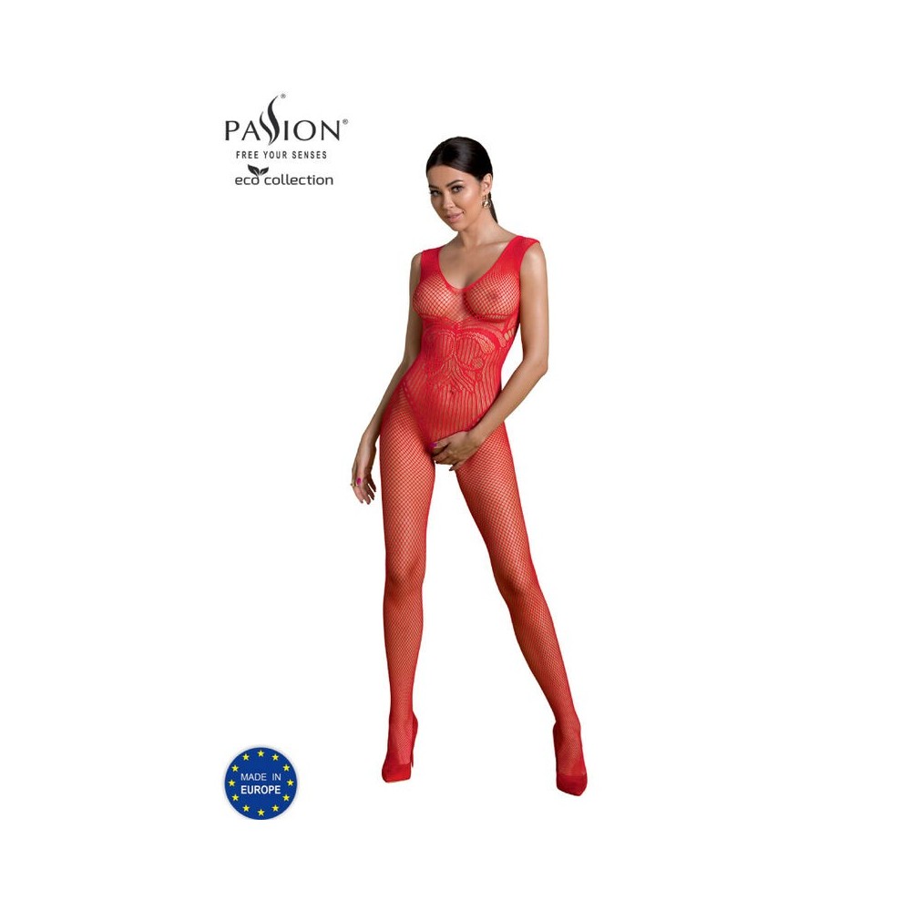 PASSION - BODYSTOCKING ECO COLLECTION ECO BS003 ROUGE