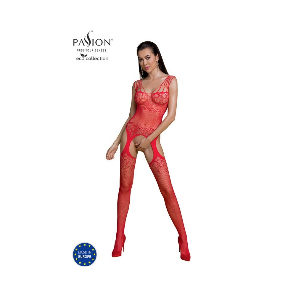 PASSION - BODYSTOCKING ECO COLLECTION ECO BS004 ROUGE