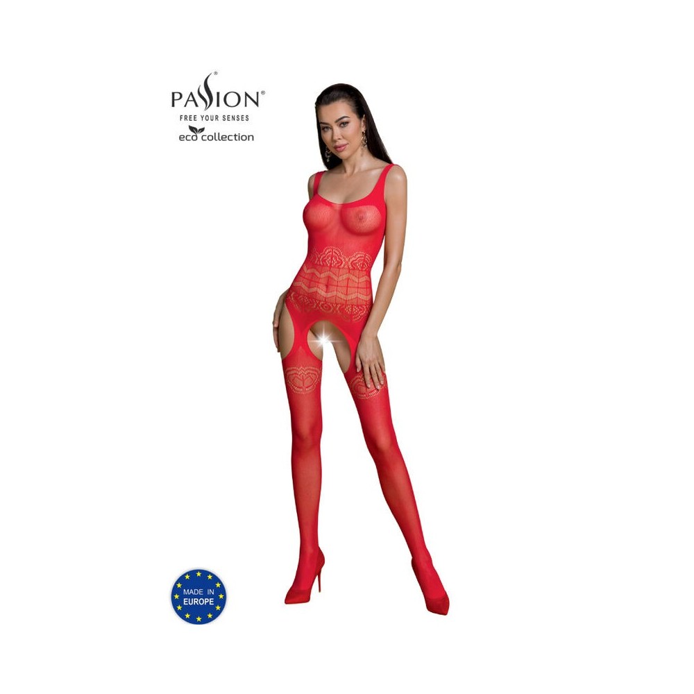 PASSION - BODYSTOCKING ECO COLLECTION ECO BS005 ROUGE