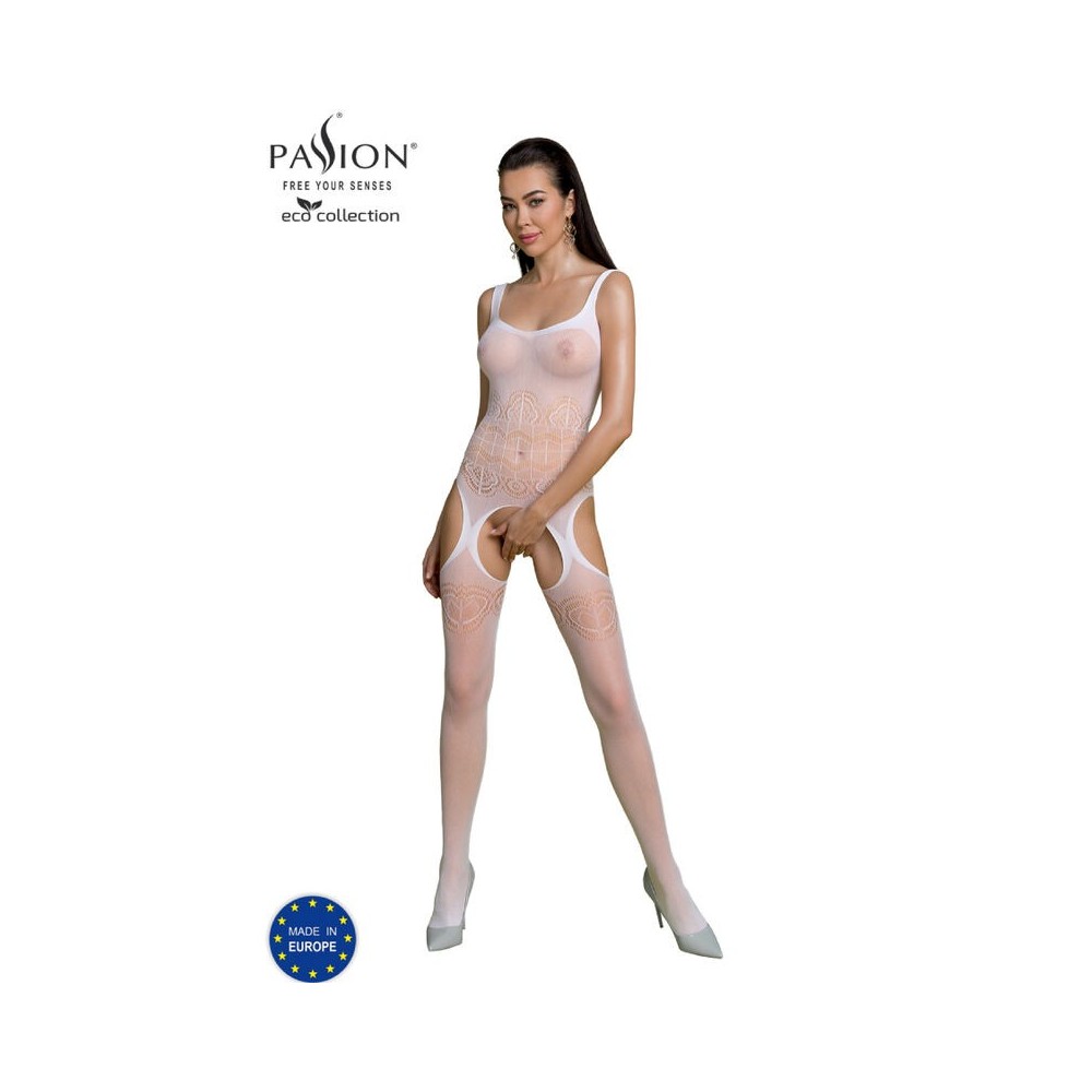 PASSION - BODYSTOCKING ECO COLLECTION ECO BS005 BLANC