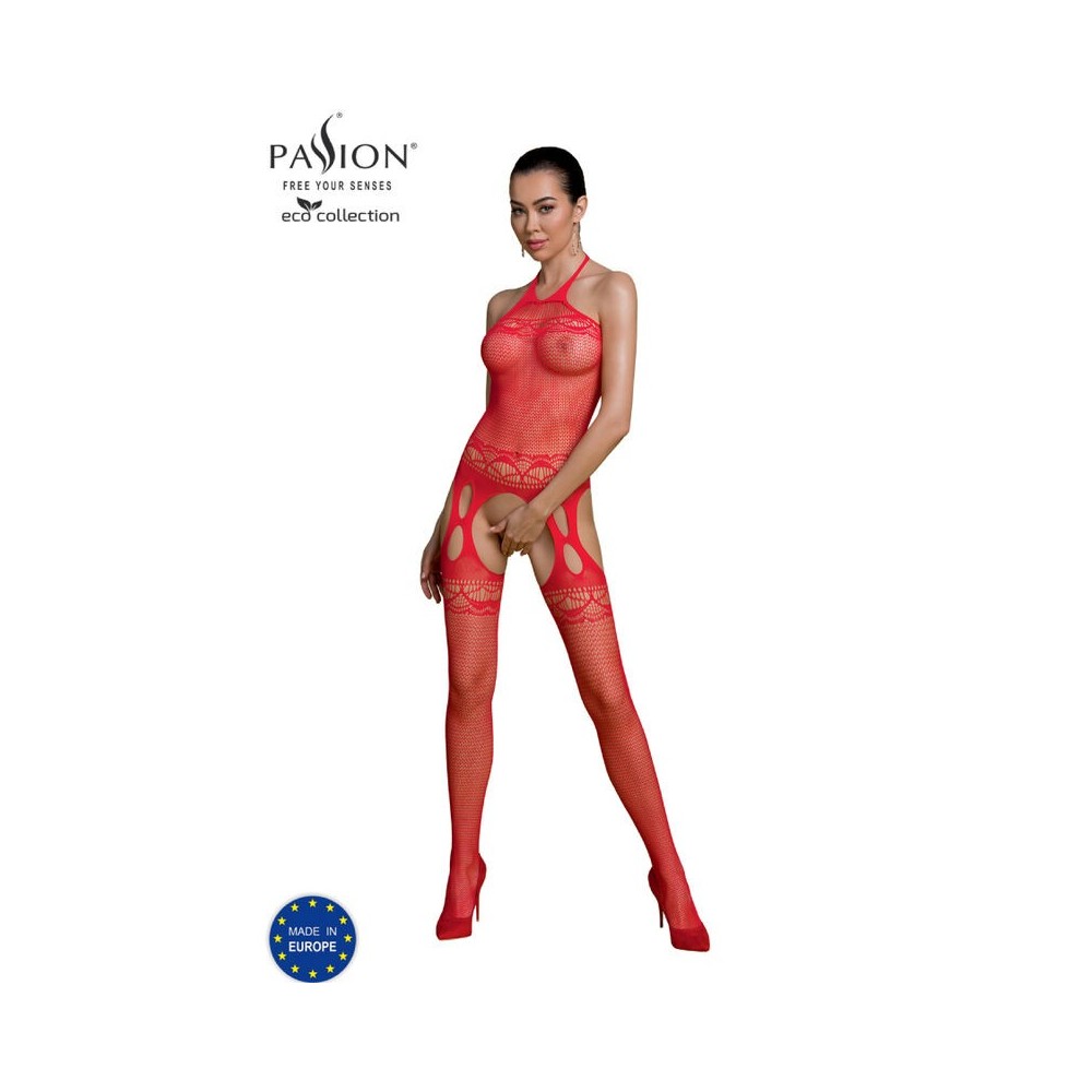 PASSION - BODYSTOCKING ECO COLLECTION ECO BS006 ROUGE