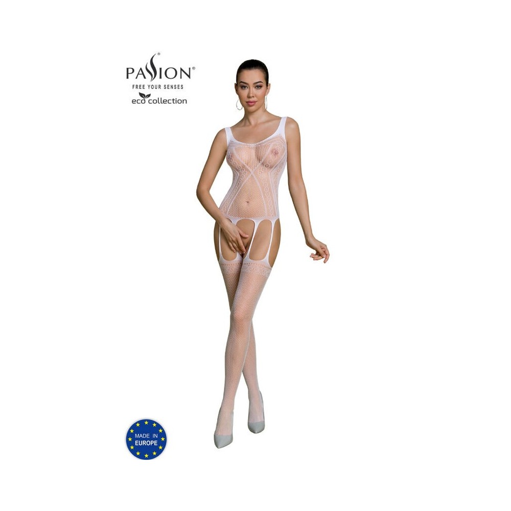 PASSION - BODYSTOCKING ECO COLLECTION ECO BS007 BLANC