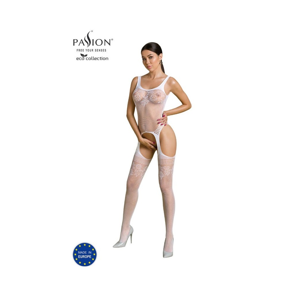 PASSION - BODYSTOCKING ECO COLLECTION ECO BS008 BLANC