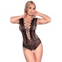 CHILIROSE - CR 4383 BODYSUIT CROTCHLESS BLACK S/L