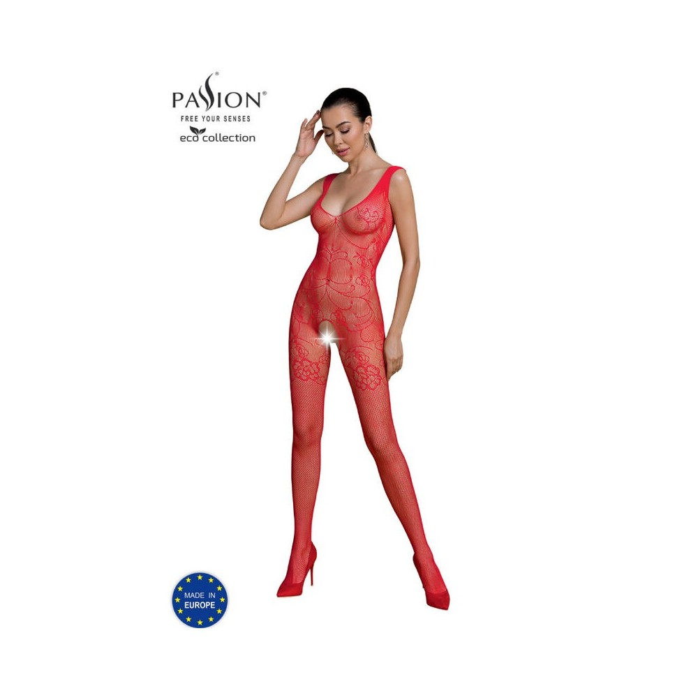 PASSION - BODYSTOCKING ECO COLLECTION ECO BS012 ROUGE