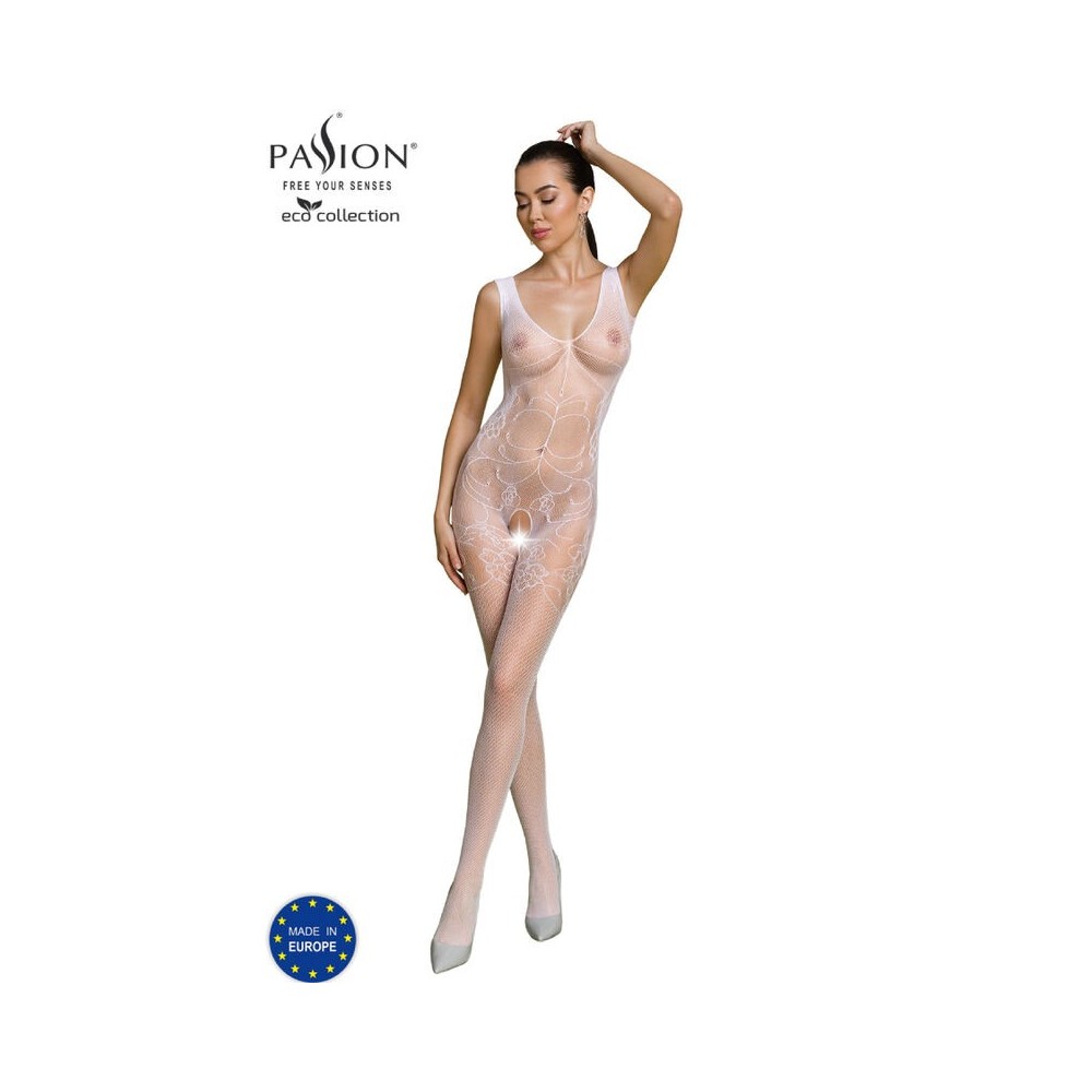 PASSION - BODYSTOCKING ECO COLLECTION ECO BS012 BLANC