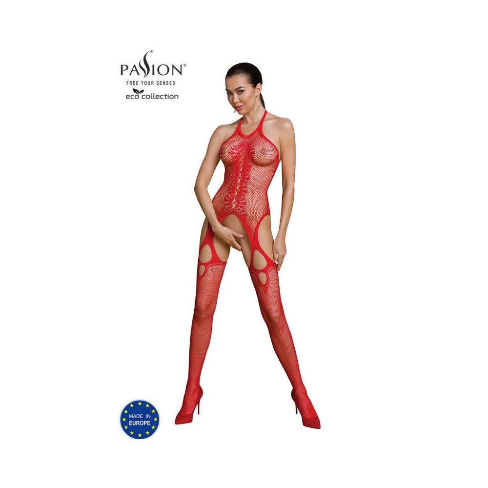 PASSION - BODYSTOCKING ECO COLLECTION ECO BS013 ROUGE