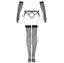 LIVCO CORSETTI FASHION - NEMALIA SET GARTER + STOCKINGS + GLOVES BLACK