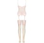 LIVCO CORSETTI FASHION - CONJUNTO PERSINNE PÊSSEGO CORSET + CALCINHA + MEIAS