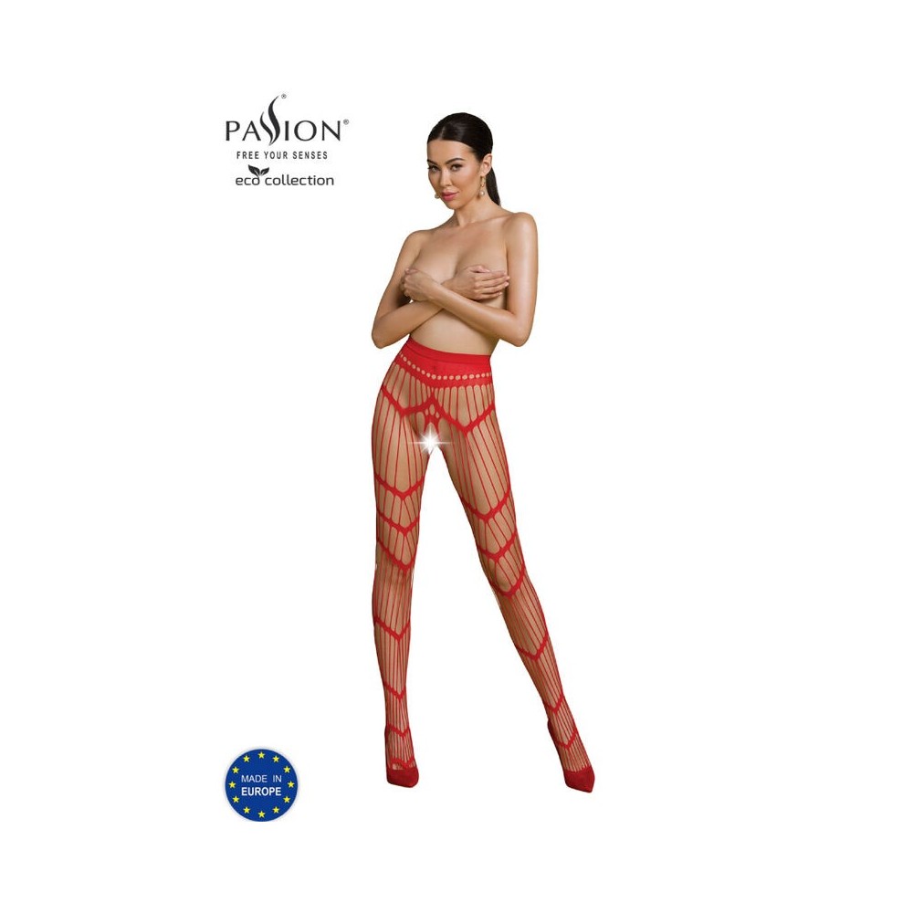 PASSION - COLLEZIONE ECO BODYSTOCKING ECO S006 ROSSO