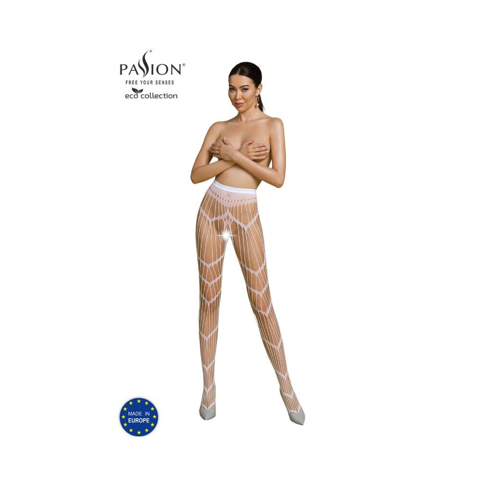 PASSION - COLLEZIONE ECO BODYSTOCKING ECO S006 BIANCO