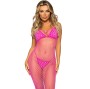 LEG AVENUE - LONG NET DRESS FUCHSIA ONE SIZE