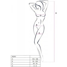 PASSION - BS095 BODYSTOCKING BIANCO TAGLIA UNICA