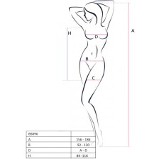 PASSION - BS096 BODYSTOCKING ROUGE TAILLE UNIQUE