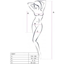 PASSION - BS097 BODYSTOCKING ROUGE TAILLE UNIQUE