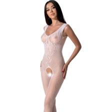 PASSION - BS098 WEISSER BODYSTOCKING, EINE GRÖSSE