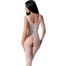 PASSION - BS098 WEISSER BODYSTOCKING, EINE GRÖSSE